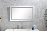 ZUN LED Bathroom Mirror 40 "x 26" with Front and Backlight, Large Dimmable Wall Mirrors with Anti-Fog, W928P177827