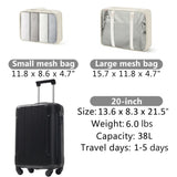 20-Inch Hardshell Carry-On Luggage, Lightweight Durable ABS Suitcase with Spinner Wheels, Built-in 79243023