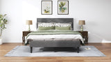 ZUN Queen Size Bed Frame with Storage Headboard, Platform Bed No Noise, Mattress Foundation Strong W2896P208861