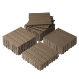 Plastic Interlocking Deck Tiles, 27 Pack, 11.8"x11.8" Waterproof Flooring Tiles for Indoor and 35651296