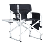 1-piece Padded Folding Outdoor Chair with Side Table and Storage Pockets,Lightweight Oversized W24172215