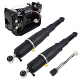 Pair Rear Air Suspension Shocks Compressor Pump for Cadillac Escalade Chevrolet Avalanche Suburban 01071748