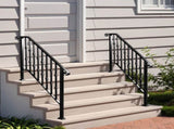 Matte Black Outdoor 3 Level Iron Handrail 56041955