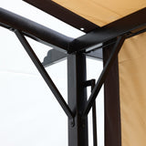 ZUN 12 x 9 Ft Outdoor Patio Gazebo,Retractable Shade Canopy,Steel Frame Grape Gazebo,Sunshelter 70670162