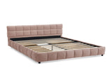 Queen Size Upholstered Bed ,comfortable upholstered bed frame, Chenille fabric, with headboard and W487P235284