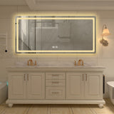 59 in. H LED Single Vanity Mirror in Polished Crystal Vanity LED Mirror for W2026P203673