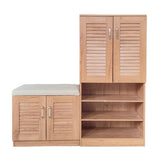 Multi functional Storage Cabinet with Bench & 73 Storage compartment, Adjustable layer board
, W2948P242706