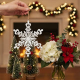 6PCS Set Christmas Tree Ornaments 6.1x1.8x6.3in Iron Snowflake Hanger Decorative Hanging Pendant for 26343927