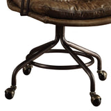 Vintage Whiskey Swivel Office Chair with Casters B062P182755