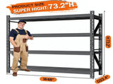 48''W Heavy Duty Storage Shelves, 3600LBS Metal Garage Shelving Units, 4 Tier Adjustable Large 73229231