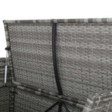 106*52*46cm Iron Frame Can Accommodate Gray Gradient Footstool Locker Rattan Locker 16976080