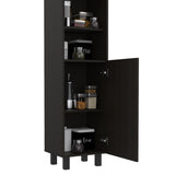 ZUN Sheffield 2-Door Pantry Cabinet, with Two 2-Cabinet Spaces and Two Open Shelves B128P148807