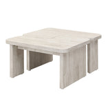 ZUN 47.24*23.62 inch and 35.43*31.49 inch Rectangle Wood Detachable Coffee Table, Single L Shape W2317P233137