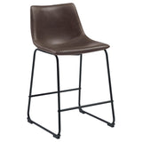 Brown and Black Armless Counter Height Stools B062P153504