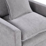 Chenille Fabric Comfy Deep Single Seat Sofa Upholstered Reading Armchair Living Room W1036P187127