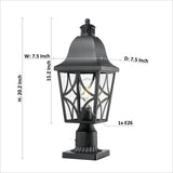 Outdoor Post Lights Lamp Post Light Fixture, Waterproof Aluminum Housing with Glass, Fence Post Deck W2714P218506