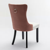 A&A Furniture, Nikki Collection Modern, High-end Tufted Solid Wood Contemporary PU and Velvet W1143P151481