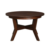 ZUN 32inch Wood Round Coffee Table for Living Room,Mid Century Farmhouse Circle Wooden Coffee Tables for 64270908