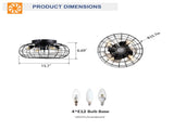 15.7'' Low Profile Bladeless Ceiling Fan with Lights Kit and Remote 6 Wind W3775P385462