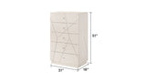 Manhattan Chest Lacquer Finish with Geometric Design and Spacious Drawers for Modern Storage G150108681