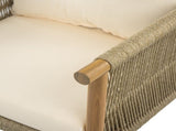 28" Modern Outdoor Woven Lounge Chair with Solid Wood Frame and Comfortable Polyester Cushions, N767P375341T