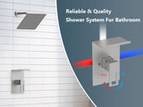 Shower Faucet With Storage Rack 8-inch Rain Shower Head Shower decoration kit with single spray 86998911