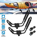 ZUN 1 Pair Universal J-Bar Kayak Carrier 220LBS Load Heavy Duty Canoe Car Top Mount Carrier Roof Rack 04888487