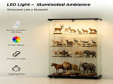 () 2-Door 3-Tier Display Cabinet with Top LED Lighting Storage cabinet with 33439102