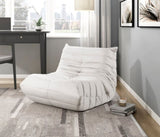 Luxury Accent Chair Tufted Beige Microfiber Comfy Chair Living Room Furniture 1pc Floor Chair B011P300061