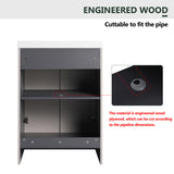 24" Freestanding Bathroom Vanity & 2 Soft-Close Cabinet Doors -Excluding Sink W999P241051