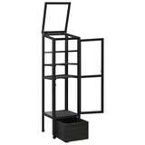 TOPMAX 62.4inch Height Wood Garden Greenhouse Balcony Portable Mini Cold Frame with Movable Storage 40574582