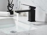 Single Handle Bathroom Faucet Lavatory Faucet Stainless Steel Single Hole-T20, Matte BlackUnable 83911547