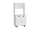 DEPOT E-SHOP Waco 67" H Kitchen Pantry with Two Cabinets, Two Open Shelves, and One Drawer,White B097P167429