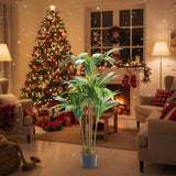 150cm Artificial Olive Tree Natural Look with Silk Leaves & Fake Trunk Indoor Decor for Home & 29116583