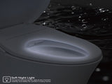Electric Cushion Toilet Seat, Warm Water with Air Dryer, Heated Seat with Sensor and Slow Closing T3177P286049