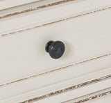 Antique White and Brown-Gray Finish1pc Nightstand of Drawers Black Knobs Traditional Design Bedroom B01160812
