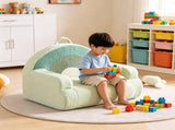 Kids Armchair Toddler Reading Sofa, Full Compression, Teddy Velvet Cute Rainbow Pattern Kids Sofa 08781934