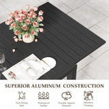 97.2"L Extendable Aluminum Outdoor Dining Table W1859P359697