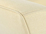 Mid-Century Modern Armchair - Tufted Fabric Accent Chair with Solid Wood Legs for Living Room, N767P419113B