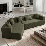 127.5'' Modern Minimalist Sofa With Deep Seat,No Assembly Needed 37328762
