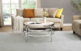 ZUN 32.48'' Chrome Round Coffee Table With Sintered Stone Top&Sturdy Metal Frame, Modern Coffee Table W821115001