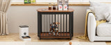 GO 31.5" Furniture Style Dog Crate for Small and Medium Dogs, Wooden Cage Indoor Kennel Furniture, N704P247045D