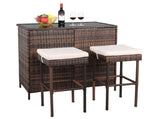 Bar Table And Bar Stool Three-Piece Set Brown Gradient 56323534