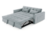 54.33 inch versatile foldable sofa bed in 3 lengths, modern sofa velvet pull-out bed, adjustable W2353P351264