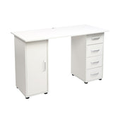 ZUN One Door Four Drawers Computer Desk White 47963814