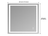 28x36" Frameless Tempered Mirror Dual LED Light Strips Front and Back LightingUnable ship on 53645378