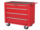 Steel maintenance tool cart single base cabinet 4 drawers 330lb red 52812447