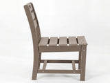 Set of 2 HDPE Armless Outdoor Dining Chairs, All-Weather Patio Side Chairs for Backyard/Deck/Porch W3566P437110