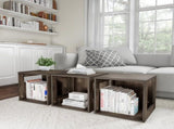 Modern Stackable Modular Cube End Table with Open Sides 37239252