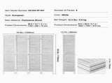 4-Panel Wooden Room Divider, Folding Panels, 66.9*63.8 Inches Partition, Portable Decorative 09500267